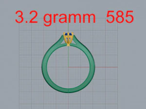 Womens ring diamond 3D Model
