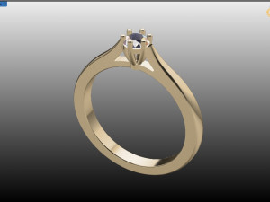 Womens ring diamond Modèle 3D