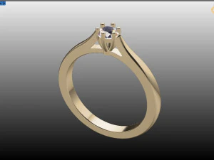 Womens ring diamond 3D Model