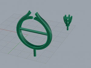 Womens ring diamond 3D Model