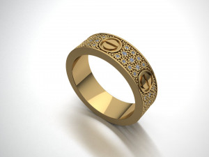 Unisex ring 3D 모델