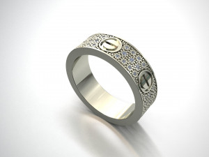 Unisex ring 3D 모델