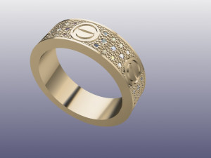 Unisex ring 3D 모델