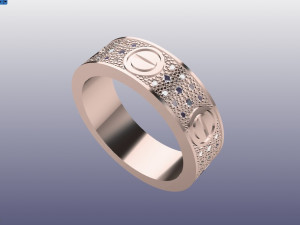 Unisex ring 3D 모델