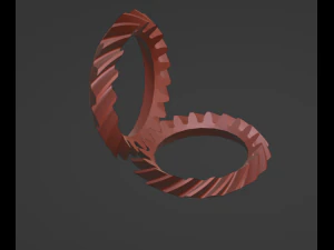 Helicoidal gear 20 teeth 3D Print Model
