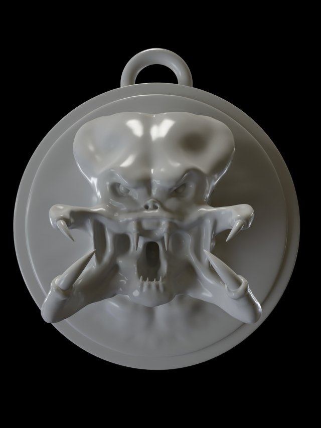 Predator Keychain 3D Print Model .c4d .max .obj .3ds .fbx .stl .blend 