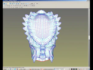 Predator with an open mouth 3D Model