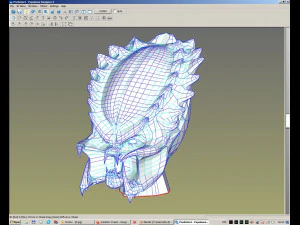 Predator with an open mouth 3D Model