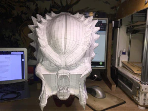 Predator with an open mouth 3D Model