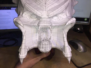 Predator with an open mouth 3D Model