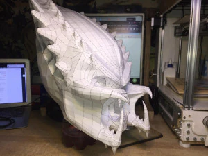 Predator with an open mouth 3D Model