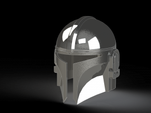 Mandalorian helmet on the head 3D Print Model