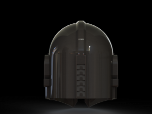 Mandalorian helmet on the head Modèles 3D en vedette