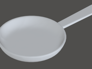Frying pan old iron game-ready model Modèle 3D