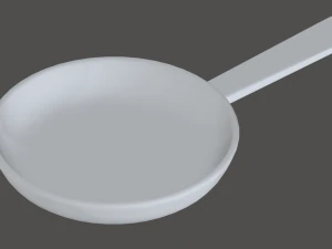 Frying pan old iron game-ready model 3D Model