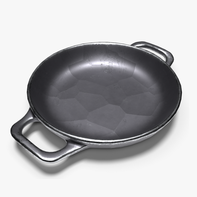 Kitchenware stewing pan wok 3D Modelo 3D .c4d .max .obj .3ds .fbx .stl .blend 