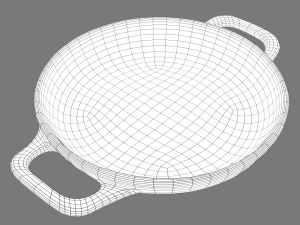 Kitchenware stewing pan wok 3D Modelo 3D