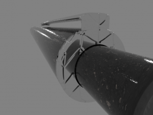 Pen black marble silver 3D Model
