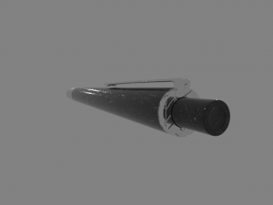 Pen black marble silver 3D Model