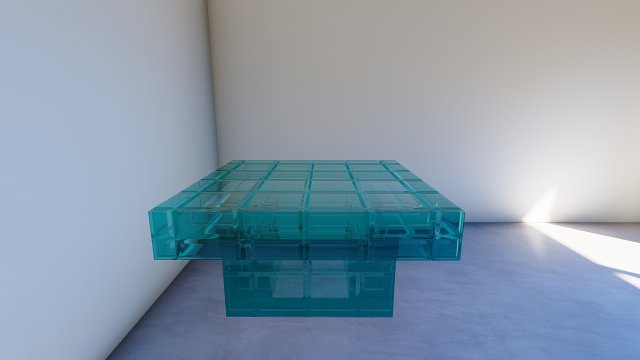 Glass block sales coffee table