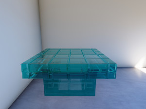 Glass Block Table 3D Model