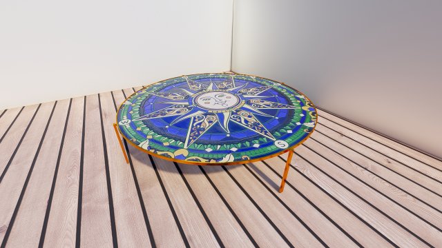 Low Dining Table 3D Modell .c4d .max .obj .3ds .fbx .stl .blend