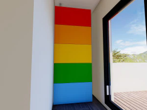 Rainbow Large Modern Cabinet 3D Model