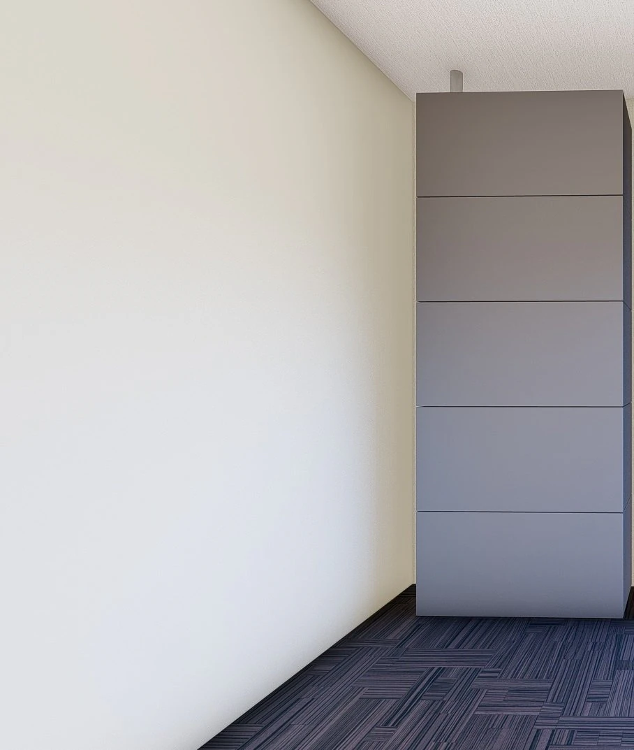 Gray Large Modern Cabinet 3D Model .c4d .max .obj .3ds .fbx .stl .blend