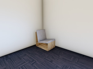 Wooden Low Seating 3Dモデル