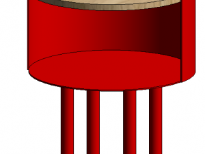 Modern Minimal Side Table 3D Model