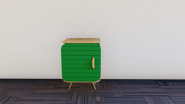 Small Night Stand 3D Model .c4d .max .obj .3ds .fbx .stl .blend 