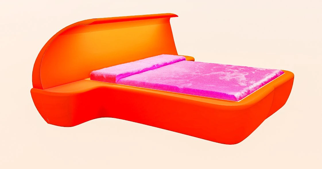 Orange Blob Bed 3D Model .c4d .max .obj .3ds .fbx .stl .blend 