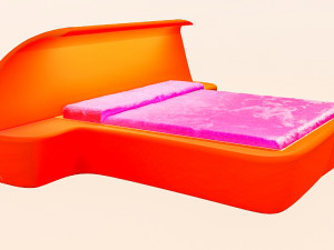Orange Blob Bed 3D Model