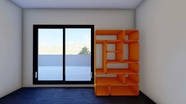 Colorful Blob Shelves 3D मॉडल .c4d .max .obj .3ds .fbx .stl .blend 