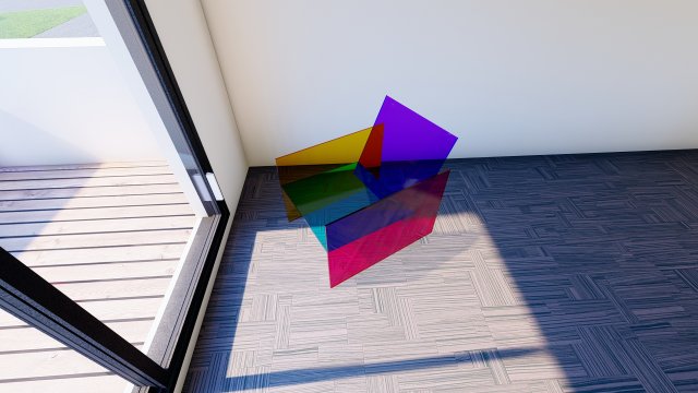 Colorful Glass Chair Modello 3D .c4d .max .obj .3ds .fbx .stl .blend 