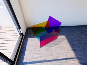 Colorful Glass Chair 3D Model