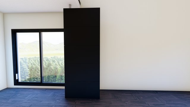 Black Large Modern Cabinet 3D Модель .c4d .max .obj .3ds .fbx .stl .blend 