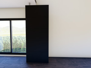 Black Large Modern Cabinet 3D Model