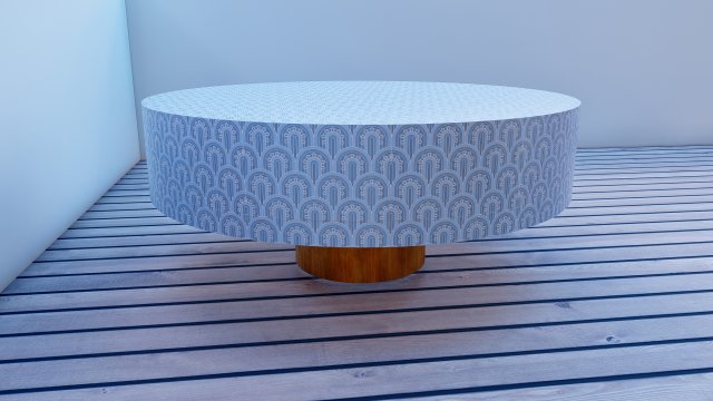 Low Minimal Dining Table 3D Model .c4d .max .obj .3ds .fbx .stl .blend 