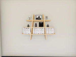 Mensola In Legno Inclinata Modello 3D