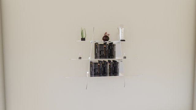 Tilted Mirror Shelf 3D Model .c4d .max .obj .3ds .fbx .stl .blend 