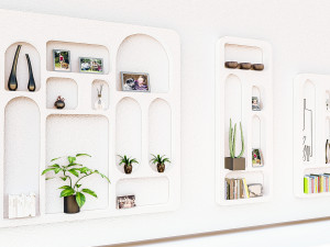 Wabi-sabi Decorative Shelf Model 3D