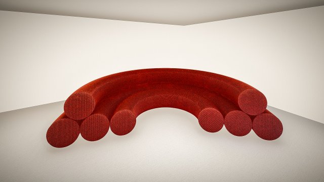 Quad Long Modular Sofa 3D मॉडल .c4d .max .obj .3ds .fbx .stl .blend 