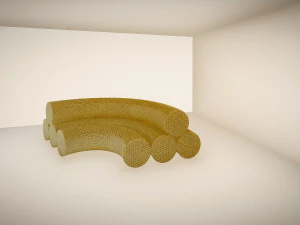 Quad Long Modular Sofa 3D Model