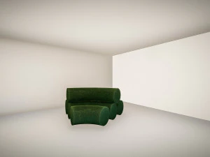Quad Long Modular Sofa 3D Model
