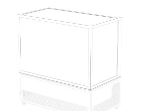 Floor refrigerated display showcase Finist JOBS 1200x700x1260 Modello 3D