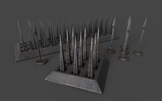 Spikes Traps Modello 3D .c4d .max .obj .3ds .fbx .stl .blend 