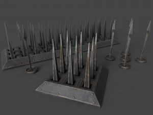 Armadilhas de espinhos Modelo 3D