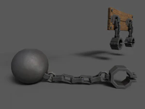 Medieval Shackles 3D Model