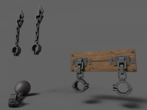 Medieval Shackles 3D Model